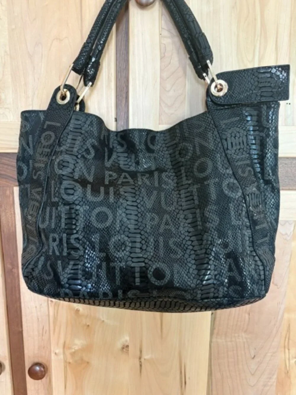 Curated Luxury Large Black Shoulder Bag